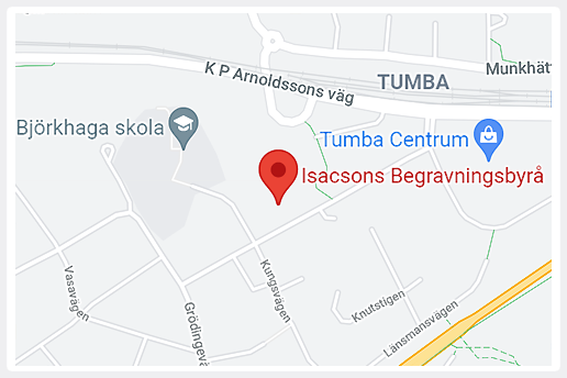 Begravningsbyrå Tullinge- Isacsons Begravningsbyrå Tullinge - Begravningar Tullinge - Karta - 1